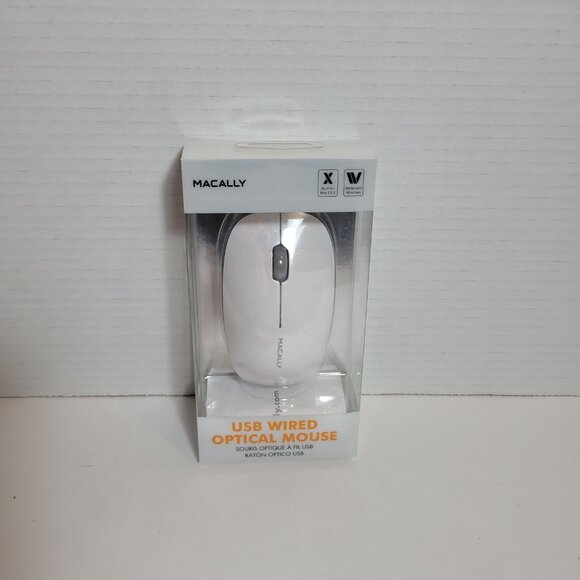 Macally 3 Button Optical USB Wired Mouse for Mac and PC New - Picture 2 of 6